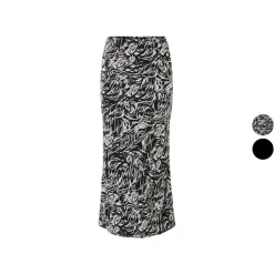 esmara® Damen Midi-Rock, mit elastischem Gummizugbund - B-Ware