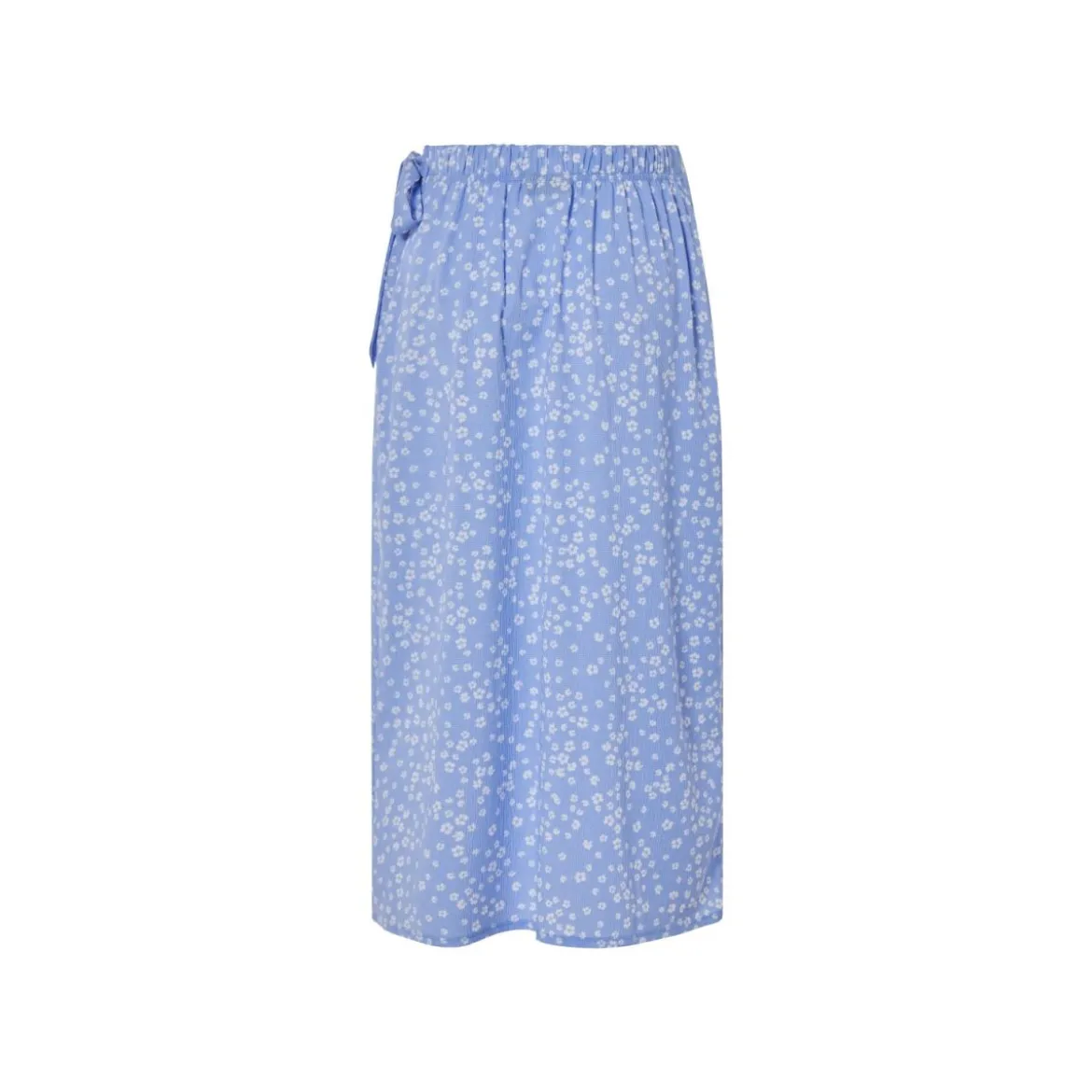 ESMARA® Damen Midi-Wickelrock, mit modischer Crinklestruktur (hellblau mit Blumen, S(36/38)) - B-Ware sehr gut