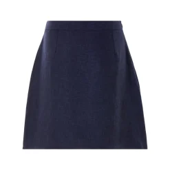 esmara® Damen Mini-Rock in Leinenoptik (navy, 34) - B-Ware neuwertig