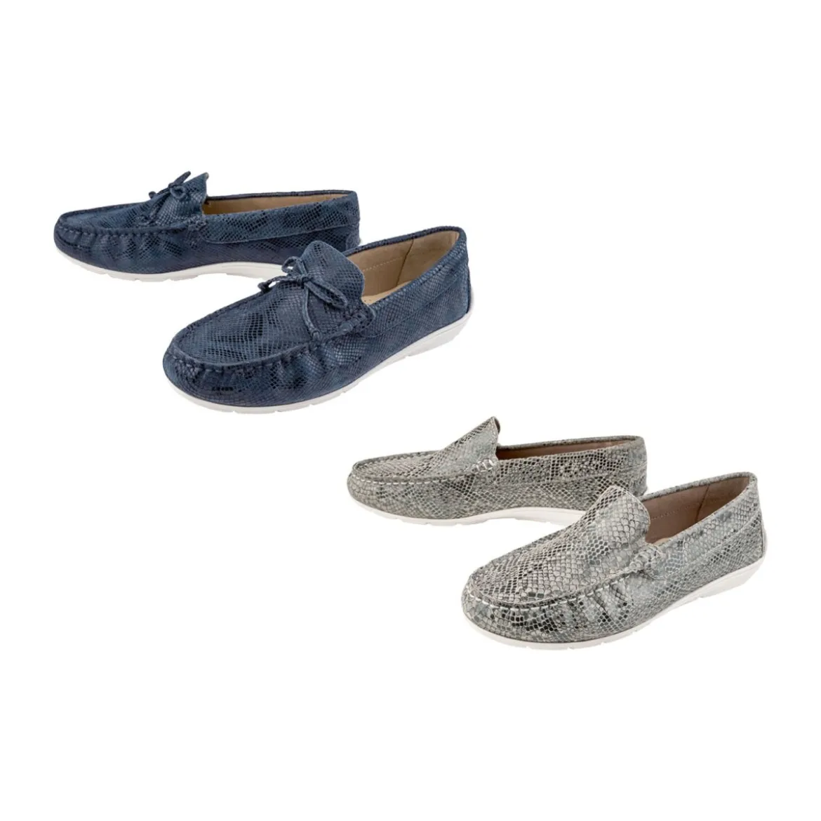 esmara® Damen Mokassins, mit gepolsterter Lederdecksohle - B-Ware