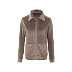 esmara® Damen Nicki-Jacke, mit aufgesetzten Kängurutaschen (Braun, S(36/38)) - B-Ware neuwertig