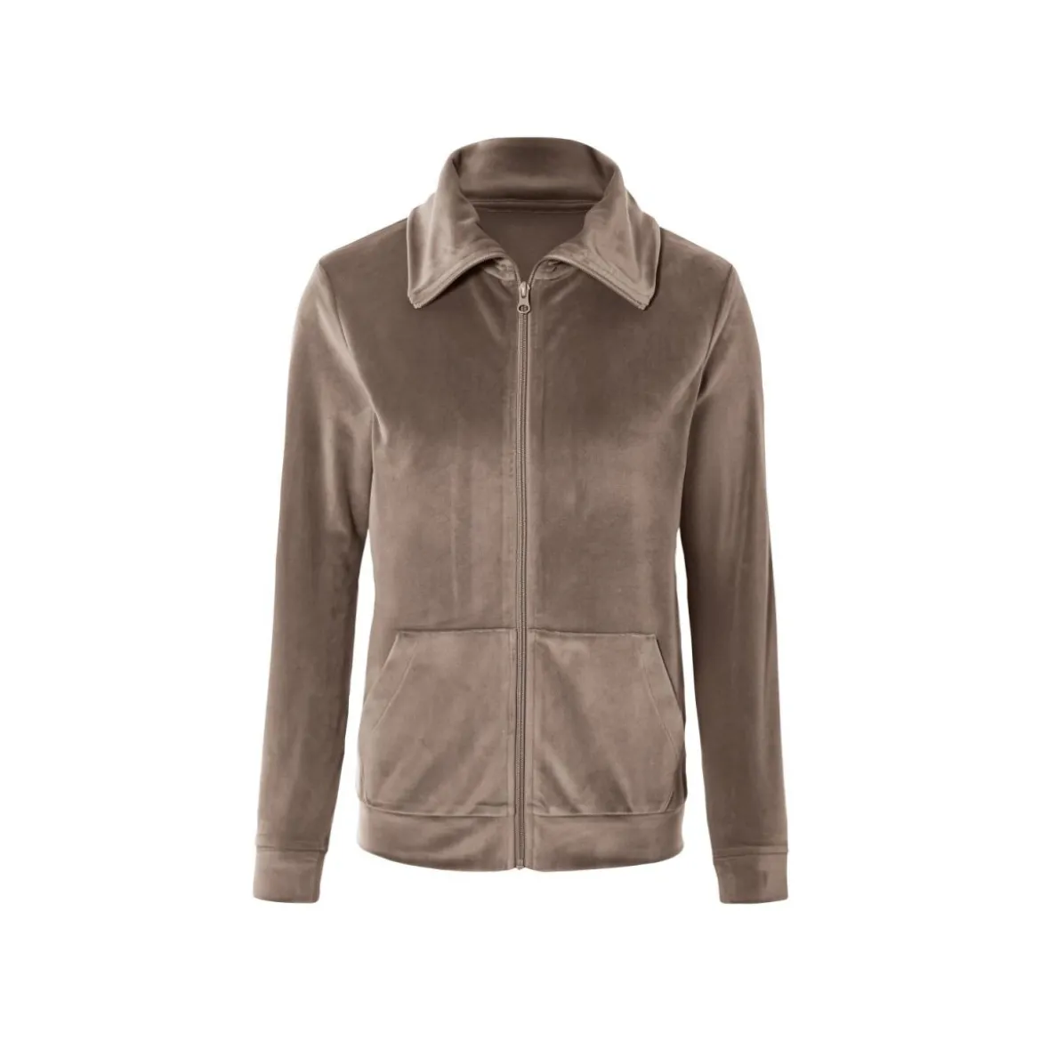 esmara® Damen Nicki-Jacke, mit aufgesetzten Kängurutaschen (Braun, S(36/38)) - B-Ware neuwertig