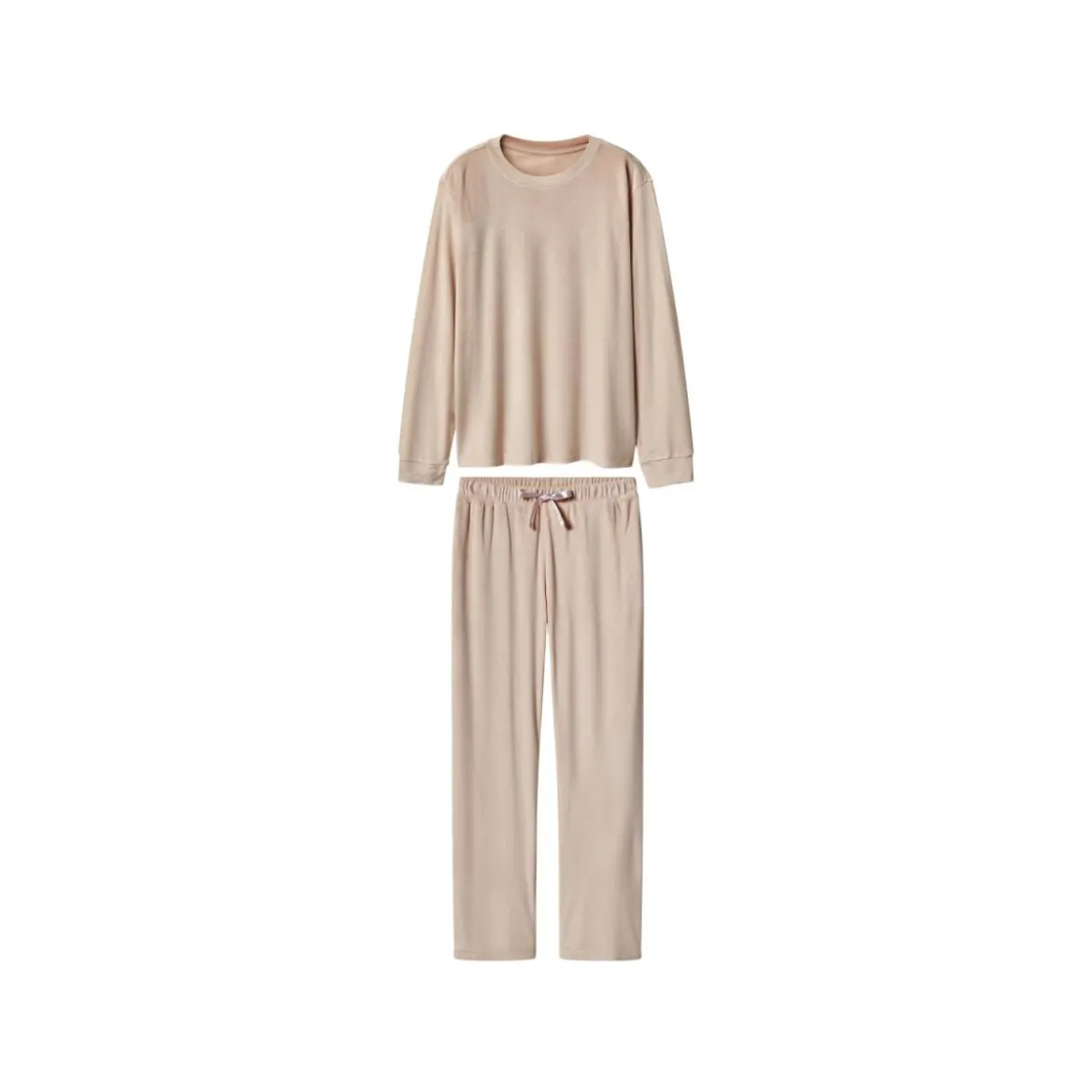 esmara® Damen Nicki-Pyjama (Beige, XS(32/34)) - B-Ware neuwertig