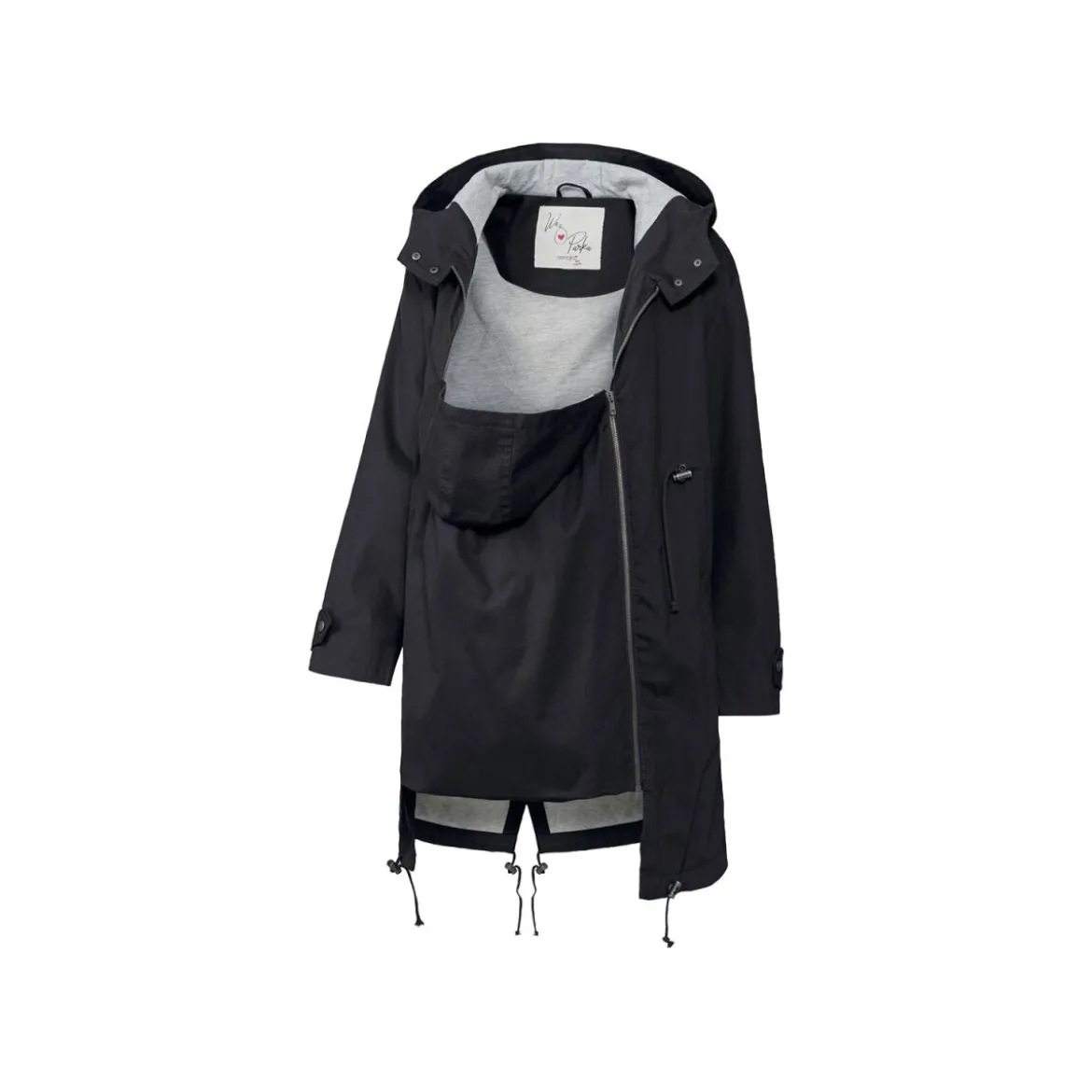 esmara® Damen Parka mit hohem Bio-Baumwollanteil (schwarz, 36) - B-Ware neuwertig