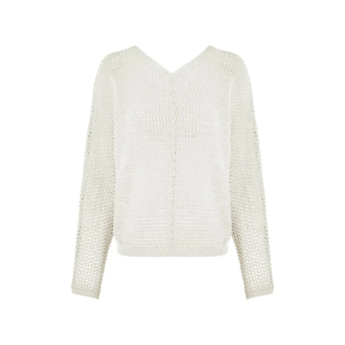 esmara® Damen Pullover, in modischem Lochstrickmuster (Weiß, S(36/38)) - B-Ware neuwertig