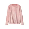 esmara® Damen-Pyjama, aus Velours, M, rosa - B-Ware neuwertig