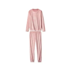 esmara® Damen-Pyjama, aus Velours, XS, rosa - B-Ware neuwertig
