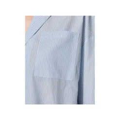 esmara® Damen Pyjama, mit Brusttasche (Blau/Weiß, XS(32/34)) - B-Ware neuwertig