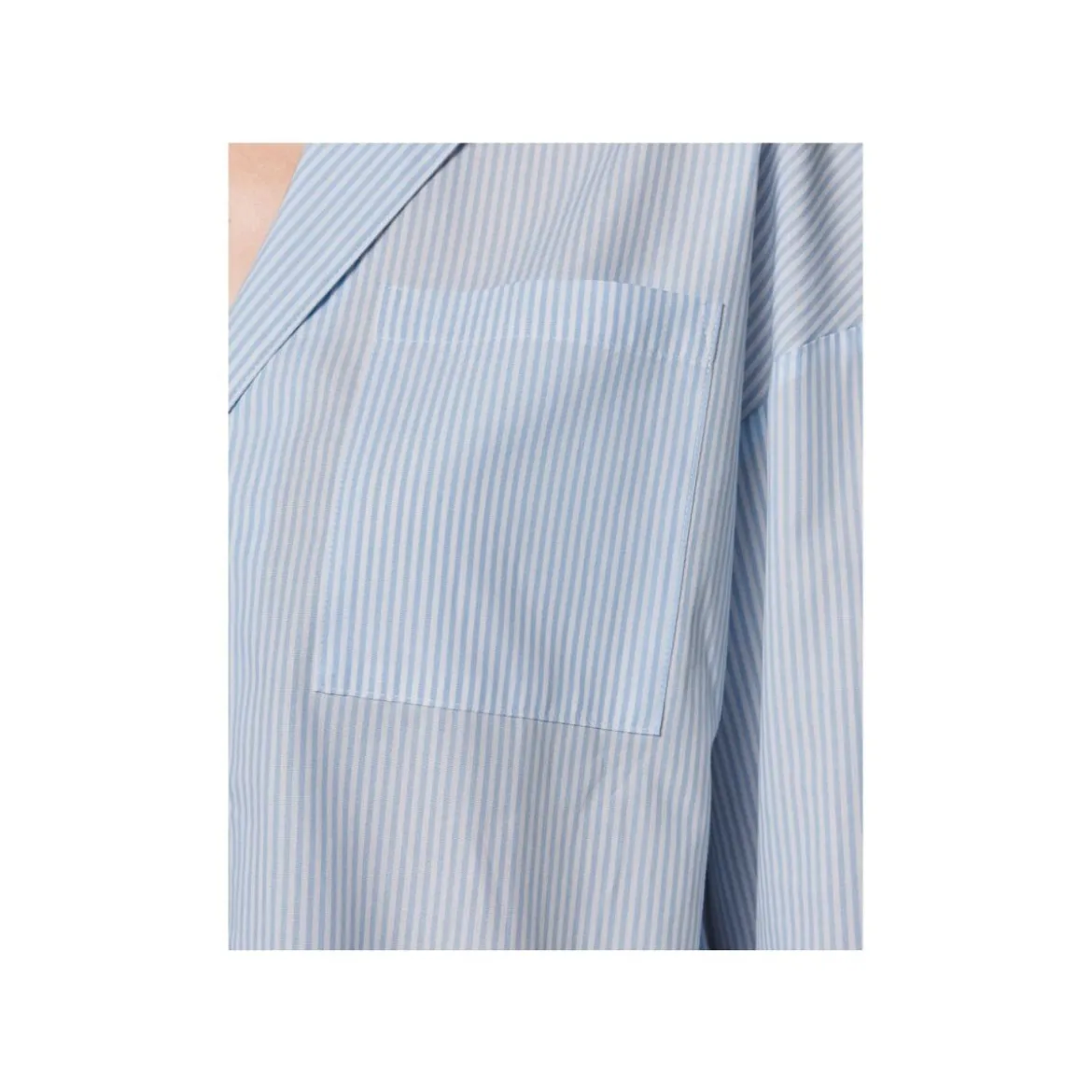 esmara® Damen Pyjama, mit Brusttasche (Blau/Weiß, XS(32/34)) - B-Ware neuwertig