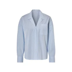 esmara® Damen Pyjama, mit Brusttasche (Blau/Weiß, XS(32/34)) - B-Ware neuwertig
