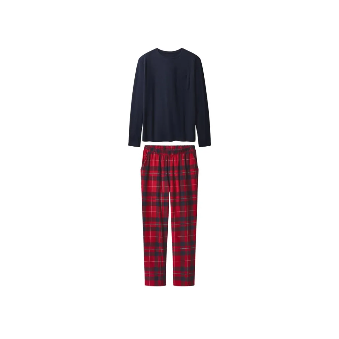 esmara® Damen Pyjama mit Hose aus Flanell - B-Ware