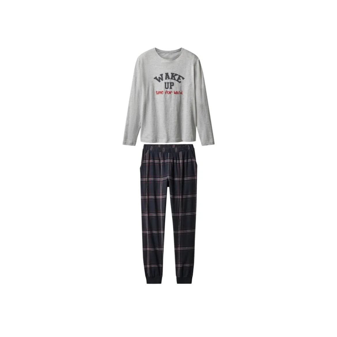 esmara® Damen Pyjama mit Hose aus Flanell - B-Ware