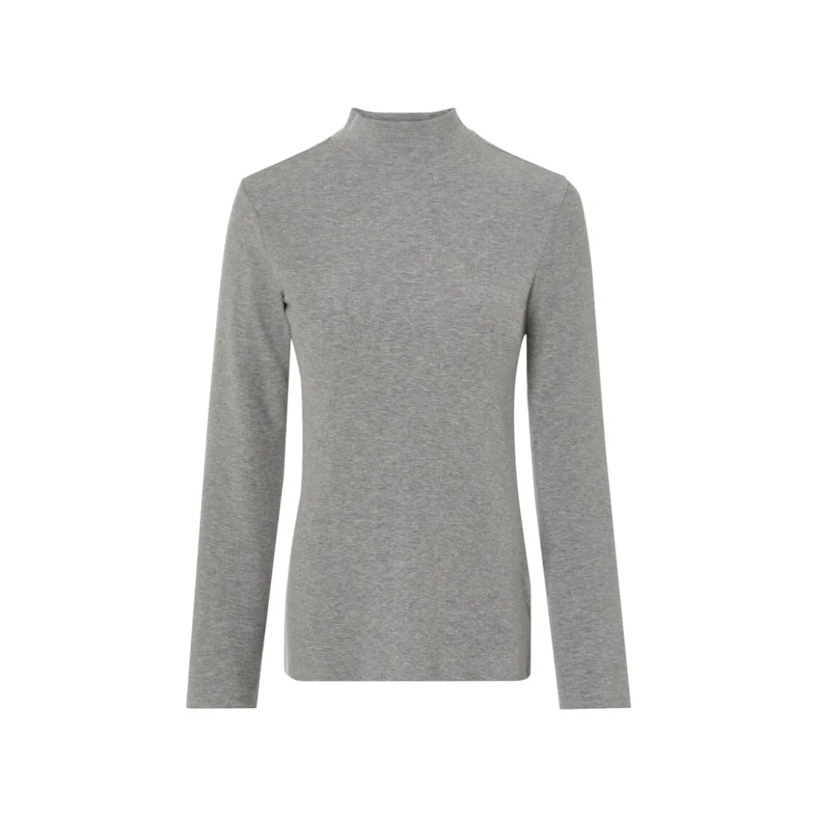 esmara® Damen Rollkragen-Langarmshirts, 2 Stück, gerippt (schwarz/grau, XS(32/34)) - B-Ware neuwertig