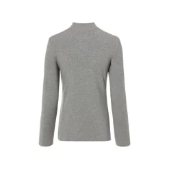 esmara® Damen Rollkragen-Langarmshirts, 2 Stück, gerippt (schwarz/grau, XS(32/34)) - B-Ware neuwertig