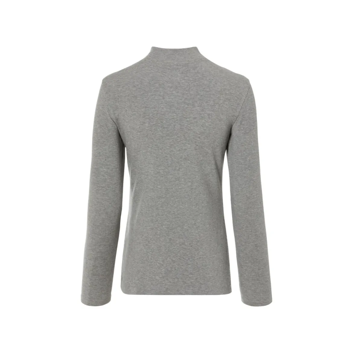 esmara® Damen Rollkragen-Langarmshirts, 2 Stück, gerippt (schwarz/grau, XS(32/34)) - B-Ware neuwertig