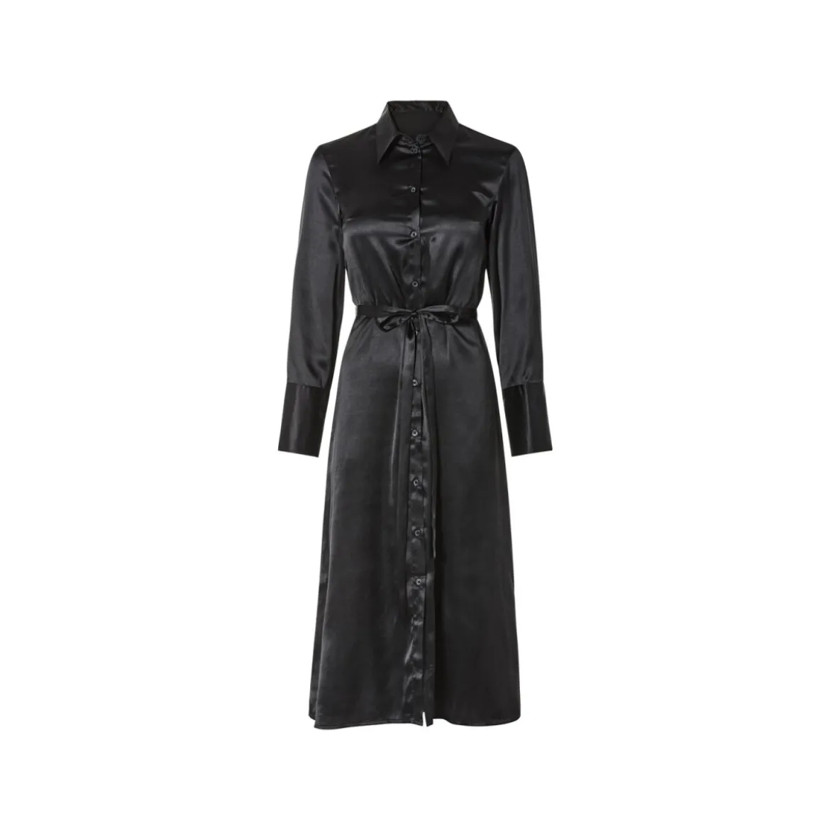 esmara® Damen Satin-Kleid, moderne Midi-Länge - B-Ware