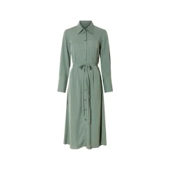 esmara® Damen Satin-Kleid, moderne Midi-Länge - B-Ware