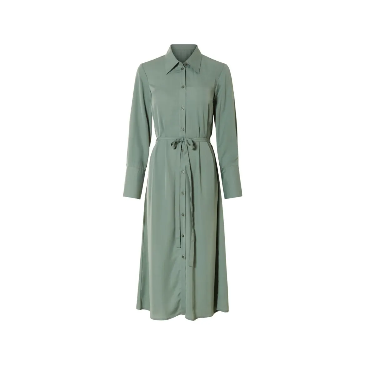 esmara® Damen Satin-Kleid, moderne Midi-Länge - B-Ware