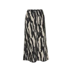esmara® Damen-Satin-Rock, mit hoher Leibhöhe, 34, gemustert - B-Ware neuwertig