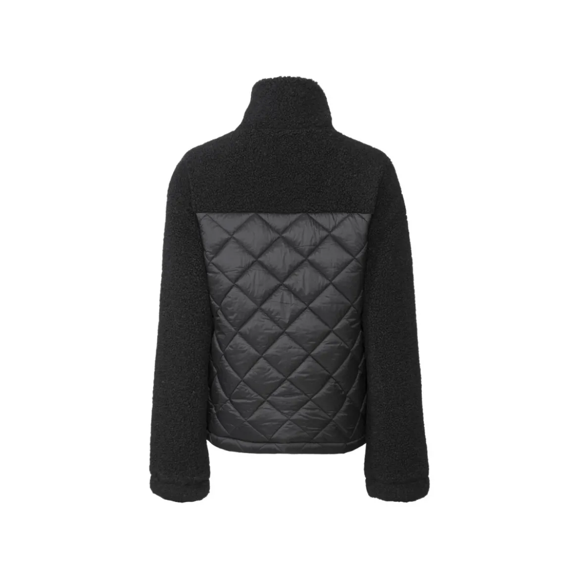 esmara® Damen Sherpa-Jacke mit Stehkragen (schwarz, XS(32/34)) - B-Ware neuwertig