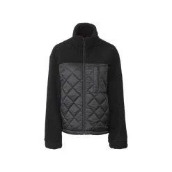 esmara® Damen Sherpa-Jacke mit Stehkragen (schwarz, XS(32/34)) - B-Ware neuwertig