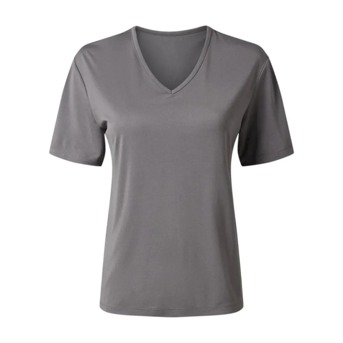 esmara® Damen Shirt, besonders weich und anschmiegsam (Grau, M(40/42)) - B-Ware sehr gut