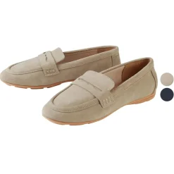 esmara® Damen Slipper mit Lederdecksohle - B-Ware