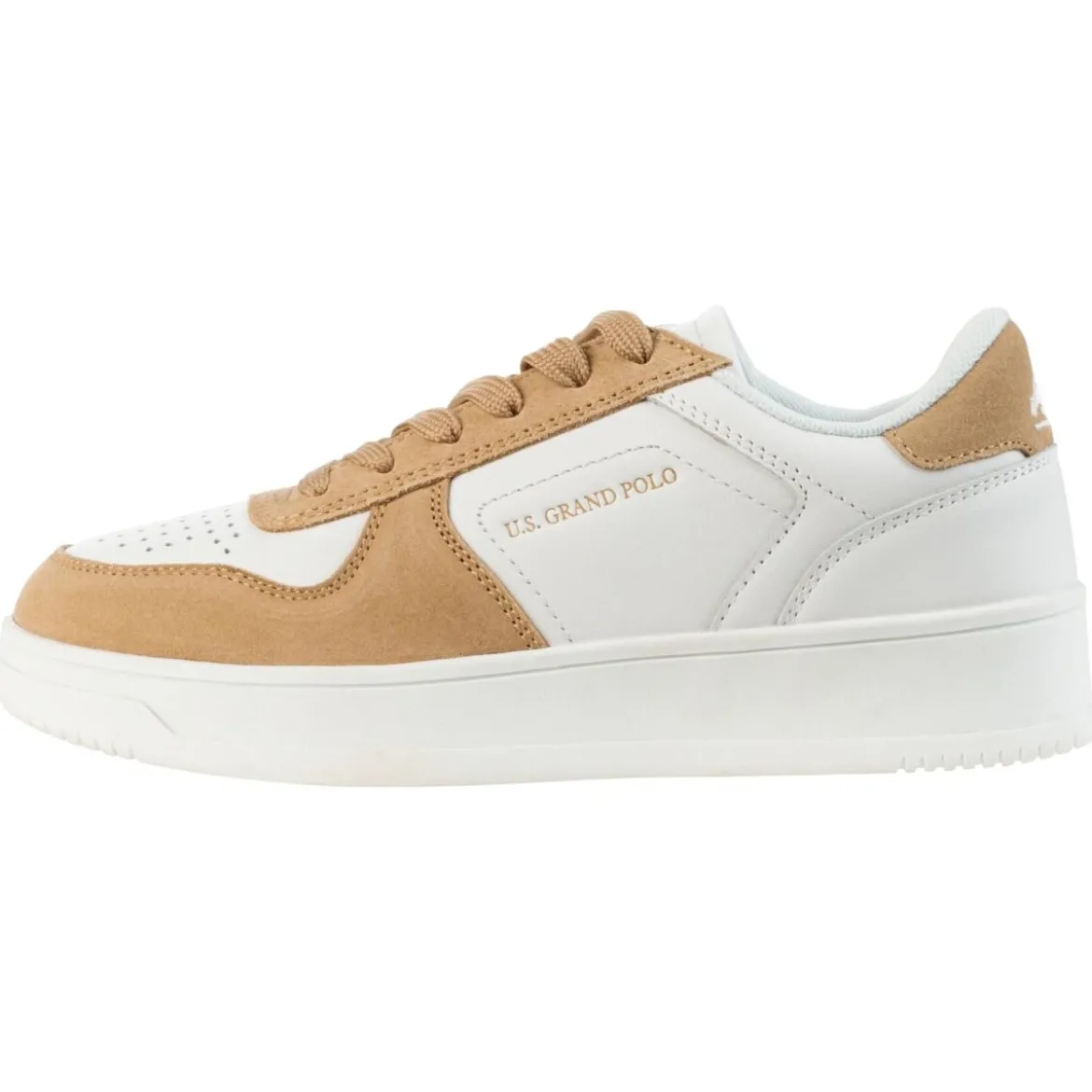 esmara® Damen-Sneaker, 37, weiß/braun - B-Ware sehr gut