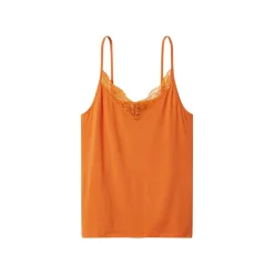 esmara® Damen Spaghettitops, 2 Stück (orange/beige, XS(32/34)) - B-Ware neuwertig