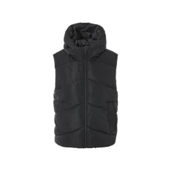 esmara® Damen Steppweste, Kapuze mit Kordelzug (Schwarz, S (36/38)) - B-Ware neuwertig