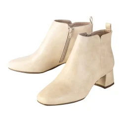 esmara® Damen Stiefeletten mit Reißverschluss (beige, 38) - B-Ware neuwertig