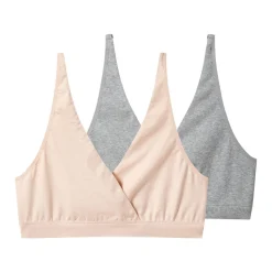 ESMARA® Damen Still-Bustiers, 2 Stück (Grau/Rosa, S(36/38)) - B-Ware sehr gut