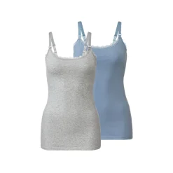 esmara® Damen Still-Tops, hoher Baumwollanteil, 2er Set - B-Ware