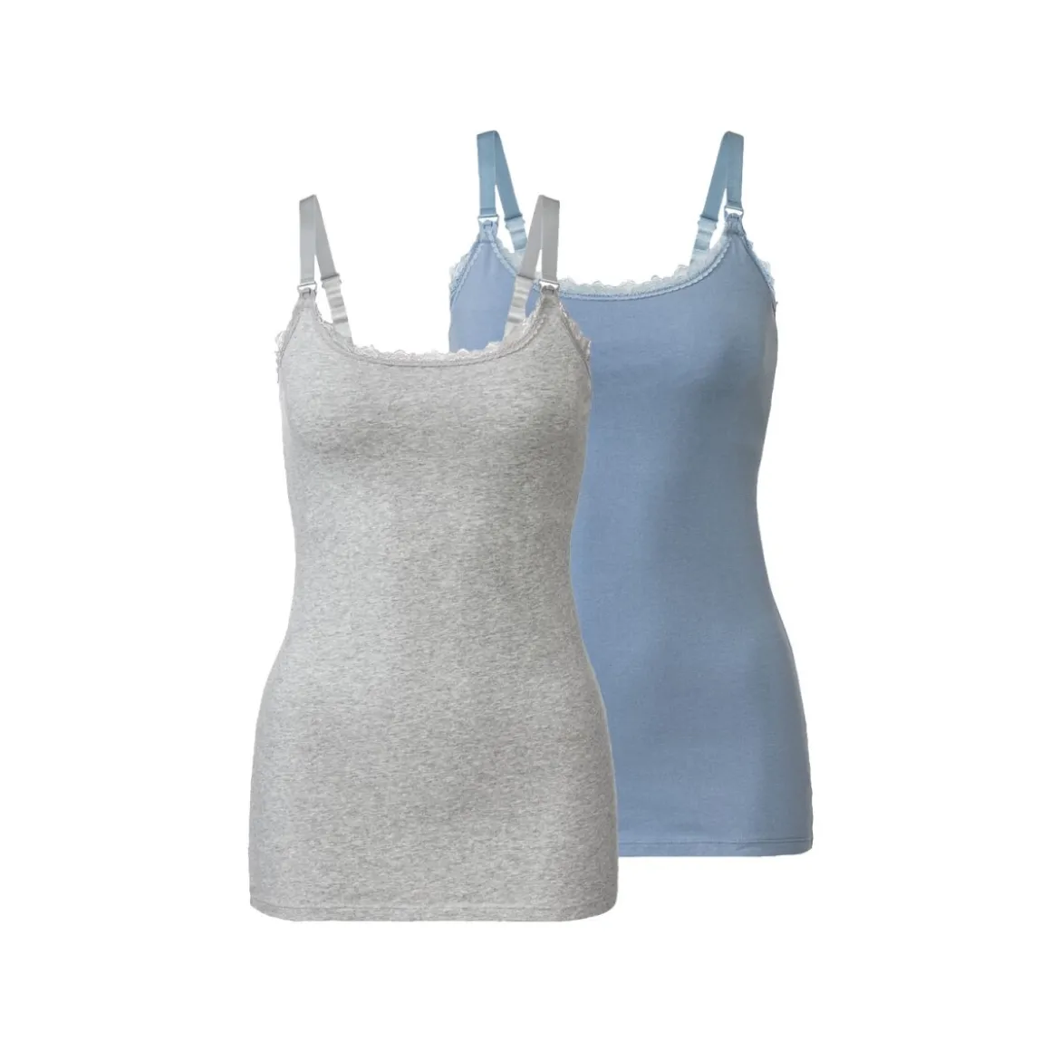 esmara® Damen Still-Tops, hoher Baumwollanteil, 2er Set - B-Ware