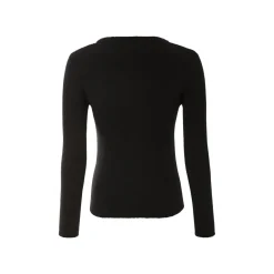 esmara® Damen Strickpullover, mit modischem Cut-Out (Schwarz, S(36/38)) - B-Ware neuwertig