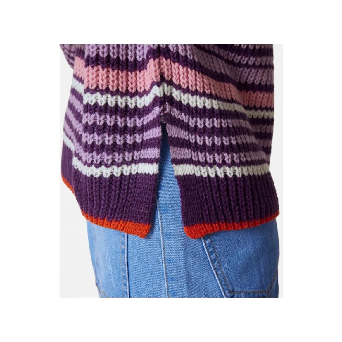 esmara® Damen Strickpullover, mit Seitenschlitzen (Lila, L(44/46)) - B-Ware neuwertig