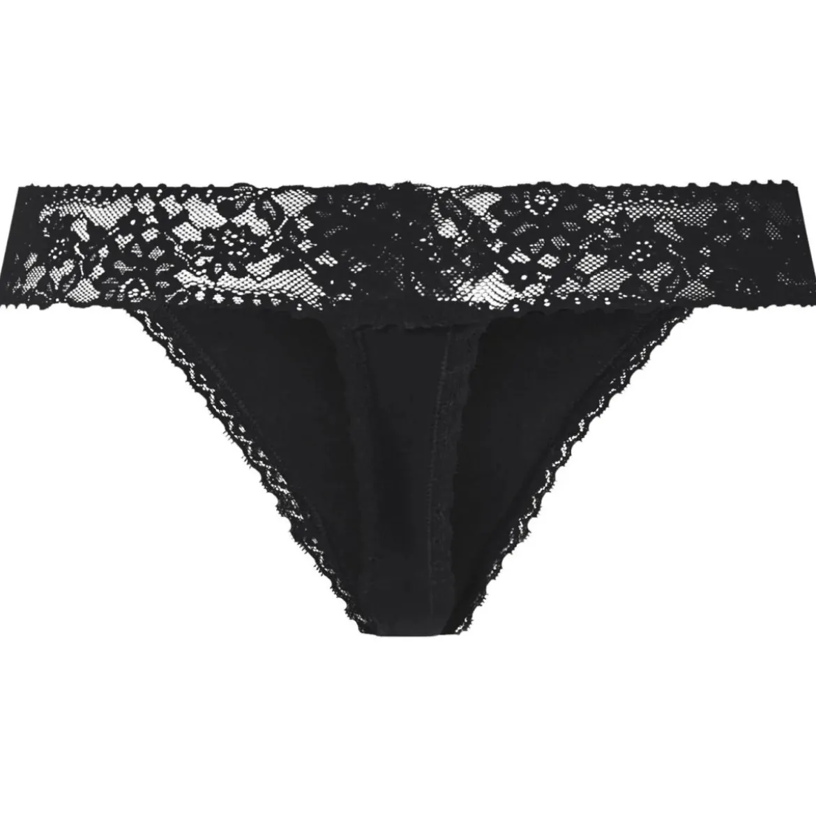 esmara® Damen-Strings, mit Spitze, 5 Stück, S, schwarz - B-Ware neuwertig