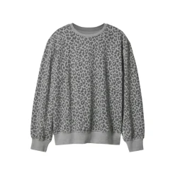 esmara® Damen Sweatpullover / Sweathoodie (Leo/grau, XS(32/34)) - B-Ware neuwertig