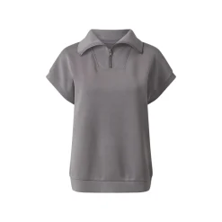 ESMARA® Damen Sweatshirt, mit Half-Zip (Grau, XS(32/34)) - B-Ware neuwertig