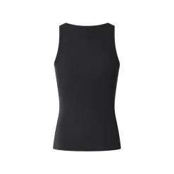 esmara® Damen-Top, gerippt, mit integriertem BH, M, schwarz - B-Ware neuwertig