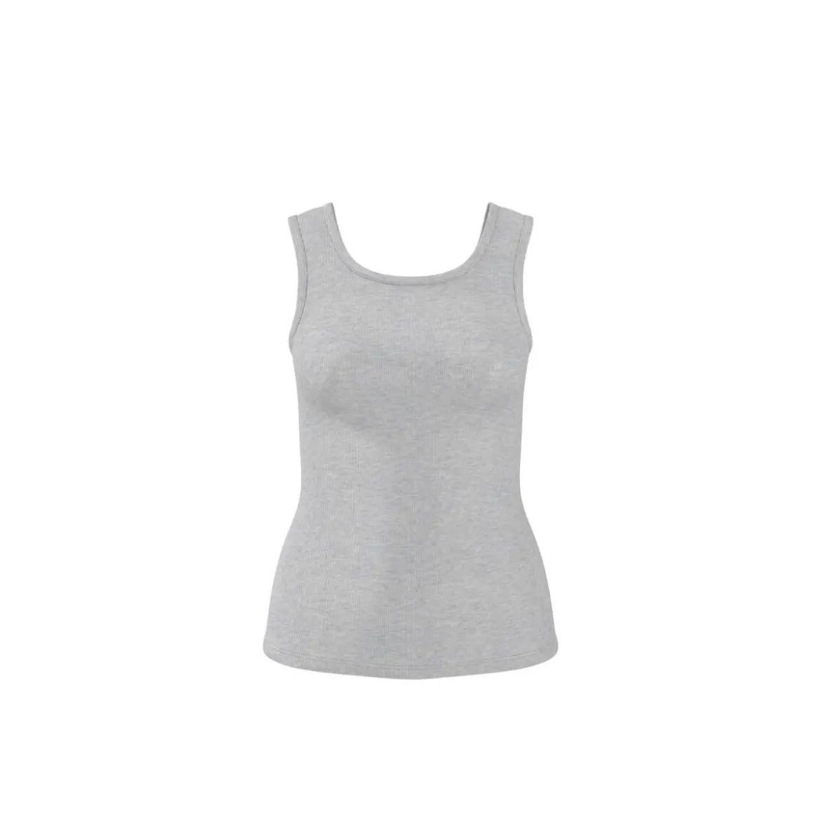 esmara® Damen-Tops, gerippt, 2 Stück, M, grün/grau - B-Ware neuwertig