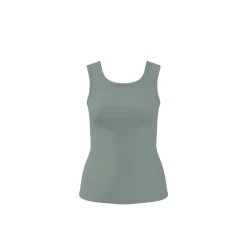 esmara® Damen-Tops, gerippt, 2 Stück, M, grün/grau - B-Ware neuwertig