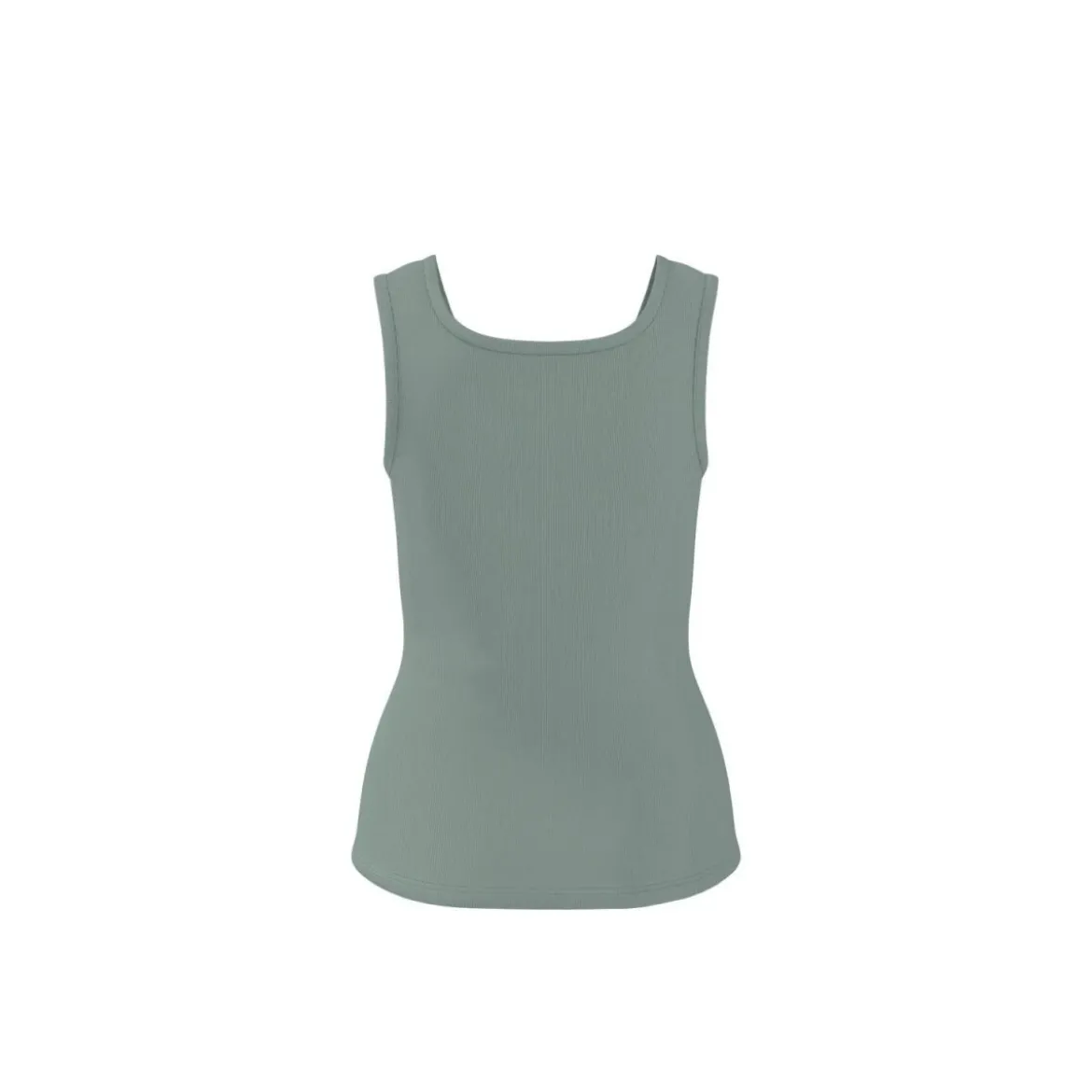esmara® Damen-Tops, gerippt, 2 Stück, M, grün/grau - B-Ware neuwertig