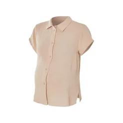 esmara® Damen Umstandsbluse, aus angenehm weichem Musselin (Beige, S(36/38)) - B-Ware neuwertig