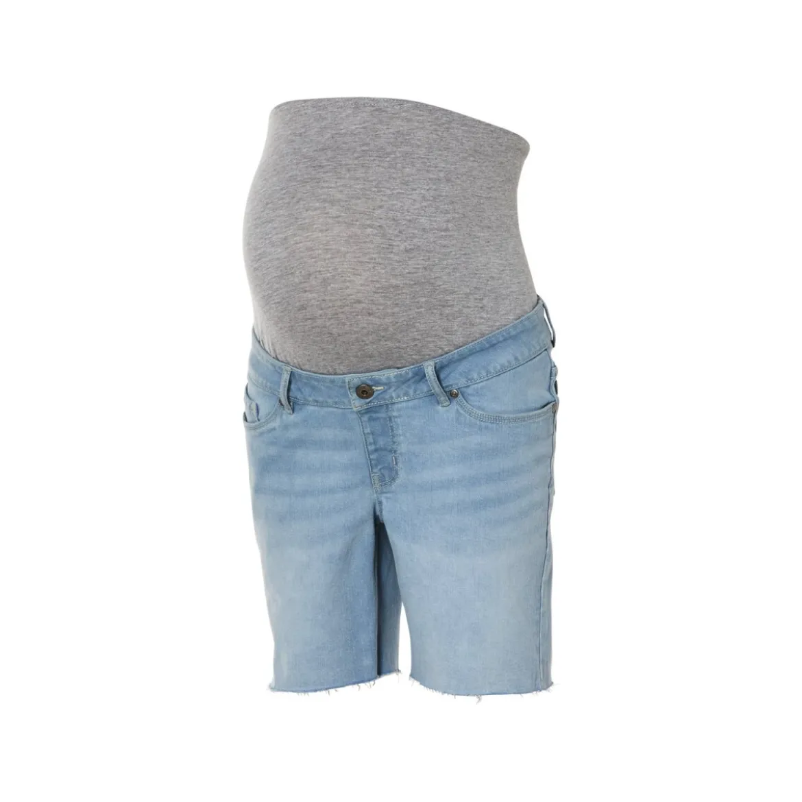 esmara® Damen Umstands-Jeansshorts mit hohem Baumwollanteil (hellblau, 34) - B-Ware neuwertig