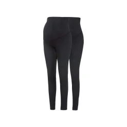 esmara® Damen Umstands Leggings, 2 Stück, mit Bio-Baumwolle (anthrazit, XS(32/34)) - B-Ware neuwertig