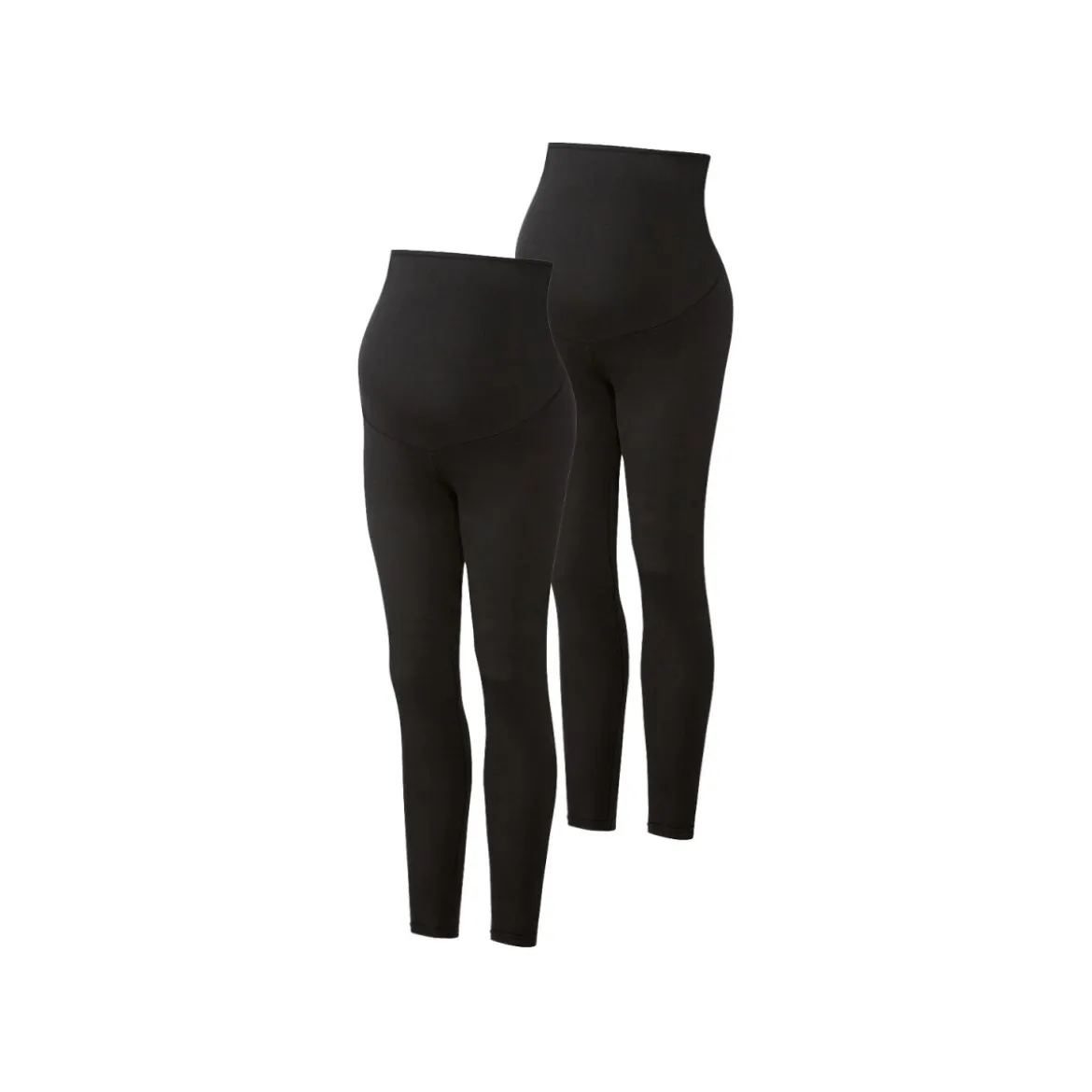 esmara® Damen Umstandsleggings, 2 Stück, mit Bio-Baumwolle (schwarz, XS(32/34)) - B-Ware neuwertig