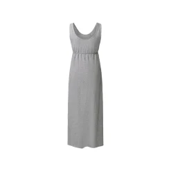 esmara® Damen Umstands-Maxikleid mit Bindeband (grau, XS(32/34)) - B-Ware neuwertig