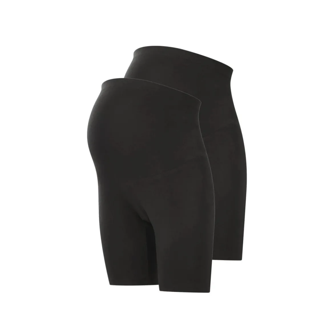 esmara® Damen-Umstands-Radlerhosen, 2 Stück, XS, schwarz - B-Ware neuwertig
