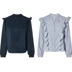 esmara® Damen Volant-Bluse, leger geschnitten - B-Ware